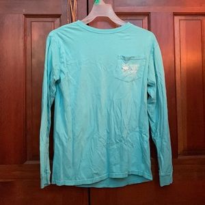 Aqua Southern Fried Cotton long sleeve T-shirt
